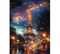 5D Diamond Painting ParíS Diamond Painting Adultos Calle Manualidades Adultos Dibujos Con Diamantes DIY Strass Round Full Drill Punto de Cruz Kit Completo para Decoración Hogar, Regalo 50x80cm 2-V171G