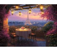5D Diamond Painting ParíS, Pintura Diamante Torre Eiffel Patrón Diseño DIY Diamond Painting Adultos Manualidades Completo Punto de Cruz Diamante Kit para Decoracion Hogar, Regalo 40x30 cm -zjn2501128