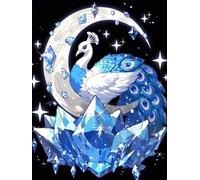 5D Diamond Painting Pavo Real, Diamond Painting Adultos Abstracto, DIY Manualidades Adultos Kit Punto de Cruz, Cuadro Diamantes Rhinestones Bordado Artesanías, Decoración Hogar Regalo 40x50cm 6-3582