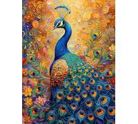 5D Diamond Painting Pavo Real Diamond Painting Adultos, DIY Manualidades Adultos Kit Punto de Cruz Abstracto, Diamante Art Bordado Kit, Pintura de Diamante Para Decoración Hogar 50x65cm zyf-9414