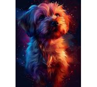 5D Diamond Painting Perro, Diamond Painting Adultos Animal, DIY Manualidades Adultos, Cuadro Diamantes Punto de Cruz Mosaico Kits, Pintura de Diamante para Decoracion Hogar Regalo 90x120cm 6-8634