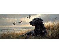 5D Diamond Painting Perro Diamond Painting Adultos, Dibujos con Diamantes Animal Cuadro Diamantes DIY Completo Redondo Rhinestone Punto de Cruz Diamante Bordado, Decoracion Hogar 40x80 CM -hjw2604D1