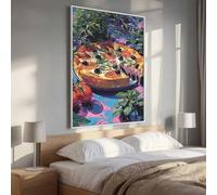 5D Diamond Painting Pizza Fruta Pintura Diamante, Pintura de Diamante Kit Completo Niños, Manualidades Adultos Diamond Painting Para Decor De Pared Del Hogar, Navidad Regalo 90 x 120cm PjY1579 9-X