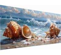 5D Diamond Painting Playa, Grande Diamond Painting Adultos OcéAno, DIY Pintura Diamante Punto de Cruz Kits, Kit de Arte de Mosaico, Manualidades para Adultos, Decoracion Hogar Regalo 160x80cm 2-1421