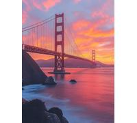 5D Diamond Painting Puente, Pintura Diamante OcéAno Patrón Diseño DIY Diamond Painting Adultos Manualidades Completo Punto de Cruz Diamante Kit para Decoracion Hogar, Regalo 50 x 70 cm -bby2605C2