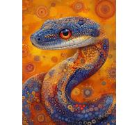 5D Diamond Painting Serpiente Diamond Painting Adultos Animal Cuadro Diamantes Manualidades Adultos Punto De Cruz Kit Completo DIY Full Drill Cuadrado Diamante Pintura Decoración Hogar 50x80cm N-I65HY
