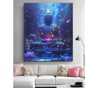 5D Diamond Painting Sueño Diamond Painting Kit Completo Buda Diamantes Manualidades Adultos Diamante Pintura Punto De Cruz Diamante Lienzo Painting by Numbers Kits Decor Pared Hogar 90x120cm 0Y-438