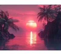5D Diamond Painting Sunset Diamond Painting Adultos 100x70cm K-00O20