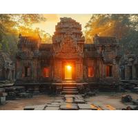 5D Diamond Painting Tabu, Kit Completo de Pintura Diamante 5D Templos, Diamond Art Kit DIY Punto de Cruz Cristal Cuadro de Diamantes para Adultos principiante, Decoración del Hogar 35x45cm T0U-1061