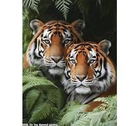 5D Diamond Painting Tigre 40x50 cm Diamond Painting Adultos Animal Pintura de Diamante Kit Completo, Punto de Cruz Cuadro de Diamantes Puzzle Art Manualidades Para Decoracion Pared Regalo Mujer H-56
