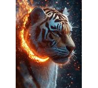 5D Diamond Painting Tigre Diamond Painting Adultos, DIY Manualidades Adultos Kit Punto de Cruz Animal, Diamante Art Rhinestones Bordado Kit, Para Decoración Hogar, Regalo Mujer 30x40cm zyf-7636