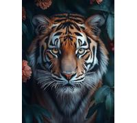 5D Diamond Painting Tigre Diamond Painting Kit Completo, Pintura Diamante Animal Pintura de Diamante DIY Punto de Cruz Manualidades Adultos para Decoracion Hogar, Regalo Mujer 100x135cm -ly25082Q7
