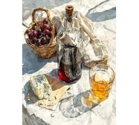 5D Diamond Painting Uva, Diamond Painting Adultos Vino, Cuadro Diamante Accesorios Kits, DIY Dibujos con Diamantes Art Kit Manualidades Adultos, Primavera Decoracion Hogar, Regalo Mujer 50x70cm 1-8286