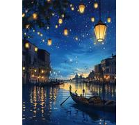5D Diamond Painting Venecia, Pintura Diamante Paisaje para Adultos, DIY Dibujos con Diamantes Kits Manualidades, Diamond Painting Adultos Punto de Cruz Diamante para Decoración Hogar 40x50cm -YZ1474