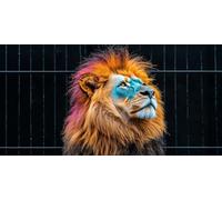 5D Diamond Painting Vistoso Diamond Painting Adultos LeóN Punto de Cruz Kit Completo DIY Manualidades Adultos Cuadro Diamantes Mosaico Punto de Cruz Niños, para Decoracion Otoño Casa 40x80cm F - 443