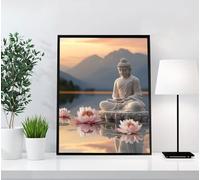 5D Diamond Painting Zen Diamond Painting Adultos Paisaje, DIY Pintura Diamante Manualidades Adultos y Niños, Kit Completo Cristal Pintura De Diamante, Para Decoración Hogar, Regalos 50x70cm D4C-84
