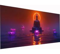 5D Diamond Painting Zen, Grande Diamond Painting Adultos Flor, DIY Pintura Diamante Punto de Cruz Kits, Kit de Arte de Mosaico, Manualidades para Adultos, Decoracion Hogar Regalo 100x50cm I-8614