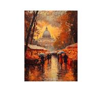 5D DIY Diamond Painting Adultos Ciudad Pintura Diamante Pintar por Numeros Adultos Paisaje, Full Drill Kit Bordado Diamond Painting Manualidades Niños, Decoracion Hogar Regalo Mujer 80x60 cm 258-5201