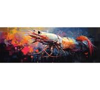 5D DIY Diamond Painting Animal Langosta Diamond Painting Kit Completo, Punto de Cruz Diamante Puzzle Diamantes Grande Pintura Diamante para Hogar Decoracion Pared, Regalo de Casa 150 X 50 cm, 122G