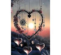 5D DIY Diamond Painting Atrapasueños , Pintura de Diamantes Atrapasueños de amor para Adultos principiante, kit de pintura de diamantes atrapasueños, para Decoración de Hogar y Dormitorio (30x40cm)