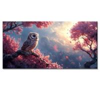 5D DIY Diamond Painting Búho Manualidades Adultos Diamond Painting Niños Animal Dibujos con Cuadro de Diamantes Art Pintura Punto de Cruz Diamante Accesorios Kit Para Decoración Pared 60x120cm y-1360