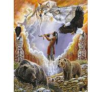 5D DIY Diamond Painting Completo, square drill Indians and Animals 20x30cm DIY Pintura Diamante Taladro Completo Kit Cuadros Cristales Para Manualidades Decoración Del Hogar Pared Salon regalo