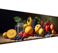 5D DIY Diamond Painting Kit Completo, Fruta Kits de Pintura de Diamante 5D para Adultos, Diamante Bordado Punto de Cruz Painting, Naturaleza Muerta Pintura Diamante para Decoracion Hogar 90x30cm I-9