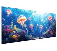 5D DIY Diamond Painting Kit Completo, Océano Kits de Pintura de Diamante 5D para Adultos, Medusa Pintura Diamante Punto de Cruz, Kit di Pittura con Diamanti para Decoracion Hogar Pared 100x40cm G-71