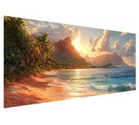 5D DIY Diamond Painting Kit Completo, Océano Kits de Pintura de Diamante 5D para Adultos, Montaña Pintura Diamante Punto de Cruz, Kit di Pittura con Diamanti para Decoracion Hogar Pared 150x60cm I-5