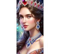 5D DIY Diamond Painting Kit Completo, Persia Belleza 5D Pintura Cuadro Diamante Art Rhinestones Bordado Punto de Cruz Pintura, con Accesorios, para Adultos Navidad Decoración Hogar 20x40cm WS-7117