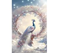 5D DIY Diamond Painting Kit Completo,Pintura de Diamantes 5D,Bordado Rhinestone Diamantes Kit Punto de Cruz Artes Cuadros Pintura para Adultos Decoración de Pared-Stitch/20x40cm animales pavo real-471