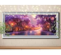 5D DIY Kit Pintura Diamante Flores de cerezo,Sendero, Diamantes Cristal Punto de Cruz para Decoración Hogar, Diamond Painting Kit Completo, Puzzle Diamantes Kit para Adultos (60x120cm) 59E-7103
