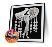 5D DIY Parcial de perforación especial de forma especial Kit de pintura de diamantes elegante 30x30cm (CX298)