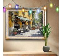 5D DIY Pintura de Diamante Paisaje,Kit Completo de Diamond Painting para Adultos y Niños,Calle Arte de Diamante con Taladro Completo,Bordado de Diamantes para Decoración del Hogar 40x30cm 58F-1202