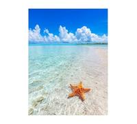 5D DIY Pintura de Diamantes Adultos & Niños - paisaje Kit Diamond Painting Completo, playa Dibujos con Mosaico, Cuadros Diamantes para Manualidades y Decoración Interna 30x40 cm KSWF508