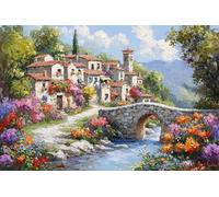 5D Flor Diamond Painting Adultos Kit, DIY Paisajes Pintura de Diamantes, Diamond Painting Niños Kit, Cristal Pintura De Diamante Manualidades a mano Para Decoración De Pared Del Hogar 60x80cm -37294