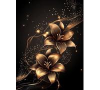 5D Flor Diamond Painting Kit Completo, Pintura con Diamantes Moderno, Pintar con Diamantes DIY, Manualidades Creativas Diamond, Punto de Cruz Cristal Para Decoración de Pared Hogar 30x40cm（PF-56109）