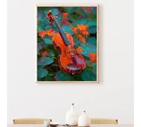 5D Flor Diamond Painting, ViolíN Diamond Painting Kit Completo, Manualidades Adultos DIY Cristal Pintura De Diamante Para, Paint Para Decor De Pared Del Hogar, Regalos Femeninos 100x135cm PjY913 6-X