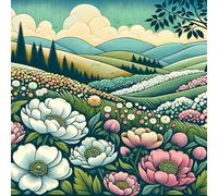 5D Flores abstractas Diamond Painting Kit Completo,diamond painting Art kit para Adultos,DIY Square Cristal Pintura de Diamante Bordado Punto de Cruz Manualidades Hogar para Decoración Hogar 60x60cm