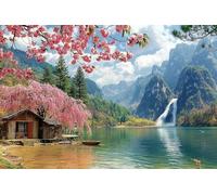 5D Flores De Cerezo Diamond Painting Adultos Kit, DIY Caer Pintura de Diamantes, Diamond Painting Niños Kit, Cristal Pintura De Diamante Manualidades a mano Para Decoración Del Hogar 50x70cm -38034