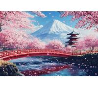 5D Flores De Cerezo Diamond Painting Adultos Kit, DIY Paisajes Pintura de Diamantes, Diamond Painting Niños Kit, Pintura De Diamante Manualidades a mano Para Decoración Del Hogar 60x80cm -37904