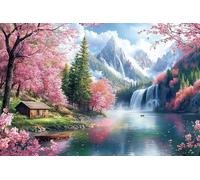 5D Flores De Cerezo Diamond Painting Art, Caer Diamante Kit Manualidades Adultos, Diamond Painting Niños Kit, Cristal Punto de Cruz Pintura de Diamante, Para Decoración Del Hogar 40x50cm -38033