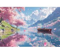 5D Flores De Cerezo Diamond Painting Art, Paisajes Diamante Kit Manualidades Adultos, Diamond Painting Niños Kit, Cristal Punto de Cruz Pintura de Diamante, Para Decoración Del Hogar 80x100cm -37999