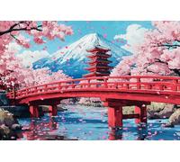 5D Flores De Cerezo Diamond Painting Art, Paisajes Diamante Kit Manualidades Adultos, Diamond Painting Niños Kit, Cristal Punto de Cruz Pintura de Diamante, Para Decoración Del Hogar 40x50cm -37903