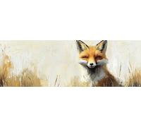 5D Grande Diamond Painting 25 x 75 cm, DIY Manualidades Adultos Pintura de Diamantes, Diamond Art Cuadros, Punto Cruz Bordado Cristal, Estrás, Manualidades para Decoración, Zorro Animal TU0N-242