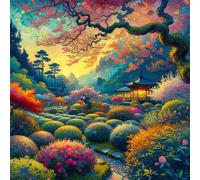 5D Jardín de Plantas Diamond Painting Kit Completo,diamond painting Art kit para Adultos,DIY Round Cristal Pintura de Diamante Bordado Punto de Cruz Manualidades Hogar para Decoración Hogar 100x100cm