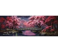 5D Kit Completo Pintura de Diamantes Bosque Puente Grande 5D Diamond Art Mosaico Artesanía Kit, 5D Diamond Painting Pedrería Diamond Painting Accesorios Kit para Decor Hogar 25x70 cm/10x28 Inch M-392