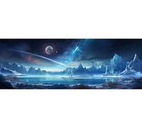 5D Kit Completo Pintura de Diamantes Lago Escénico Grande Diamond Art Mosaico Artesanía Kit, 5D Diamond Painting Pedrería Diamond Painting Accesorios Kit, para Decor Hogar 55x160 cm/22x63 Inch M-374
