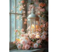 5D LáMpara De Aceite Diamond Painting Flores Diamond Painting Adultos, Manualidades Adultos Punto de Cruz Art Círculo Diamantes, DIY Cuadro Diamantes Niños Completo, Decoracion 100x135 cm -YZ250891M