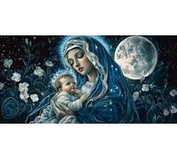 5D Madre del niño Diamond Painting, Diamonds Painting Kit Completo, Diamond Art Kit Manualidades Adultos DIY Cristal Pintura De Diamante, Paintings Para Decoración De Pared Del Hogar 50x100cm b200